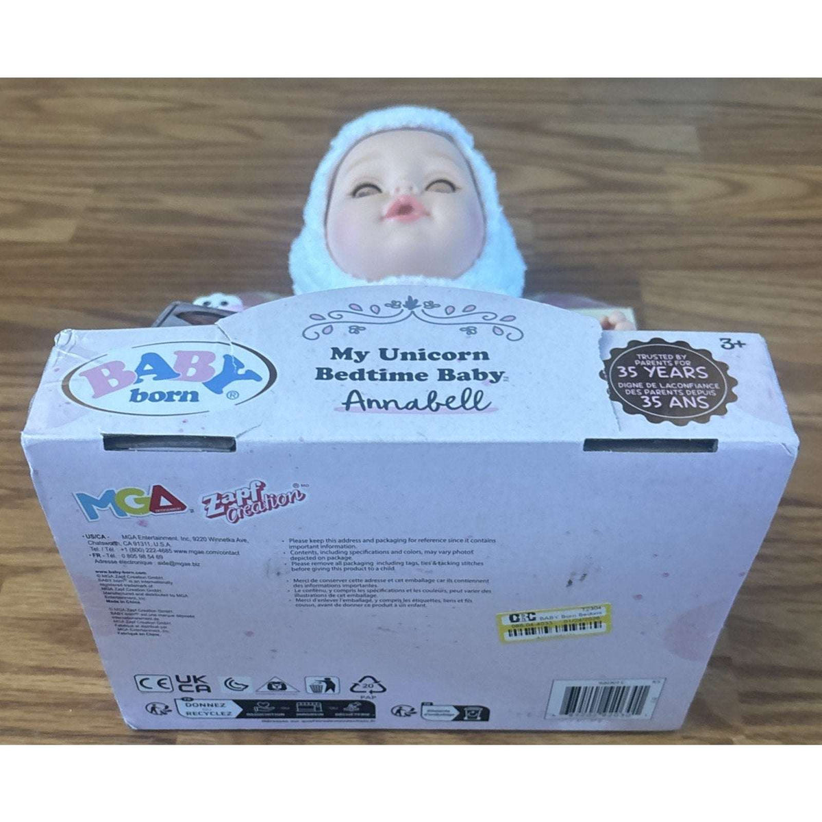 BABY born My Unicorn Bedtime Baby Annabell - Safe for Bath - Soothes & Comforts