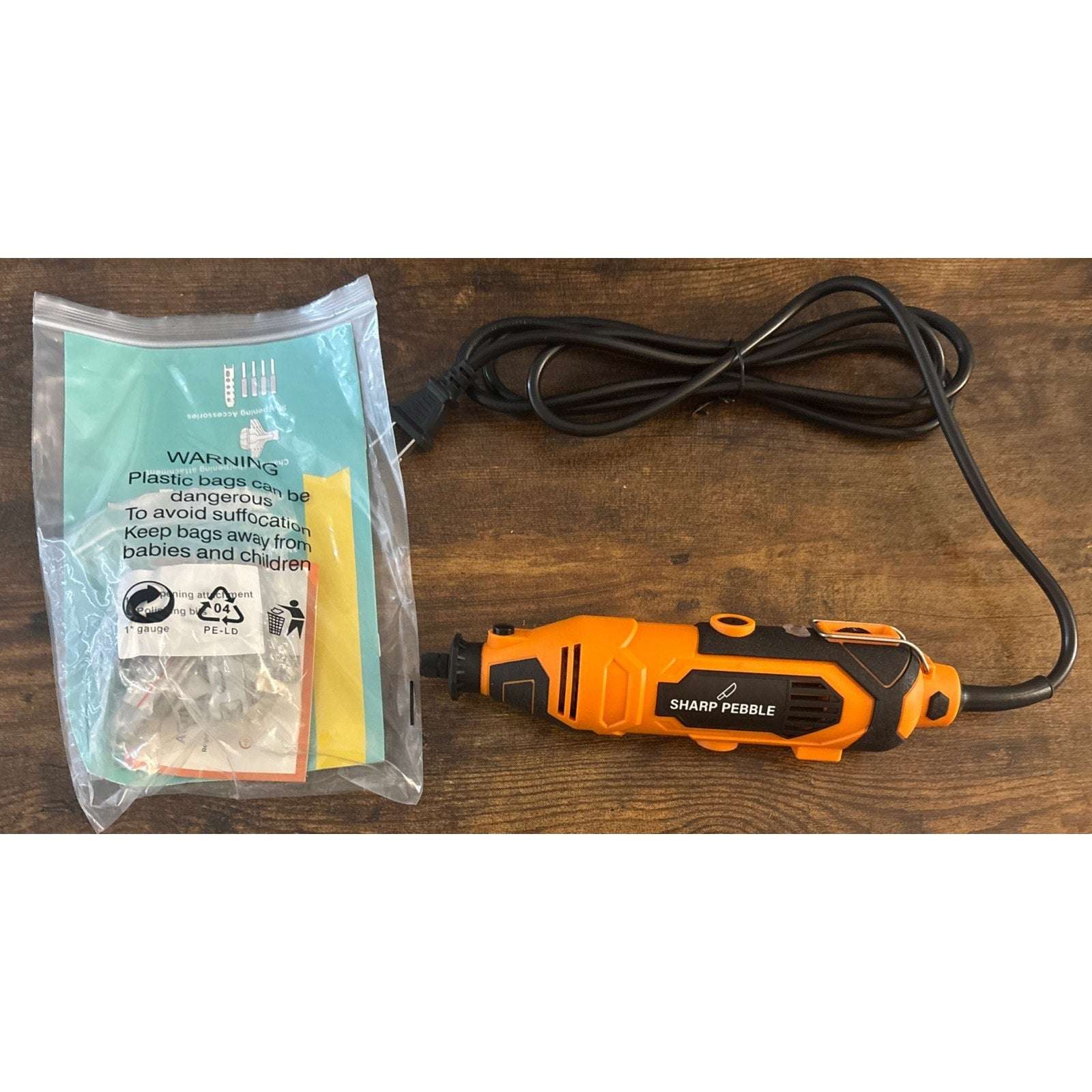 135W Sharp Pebble Electric Chainsaw Sharpener Kit 4PC Diamond Wheel Angle Guide