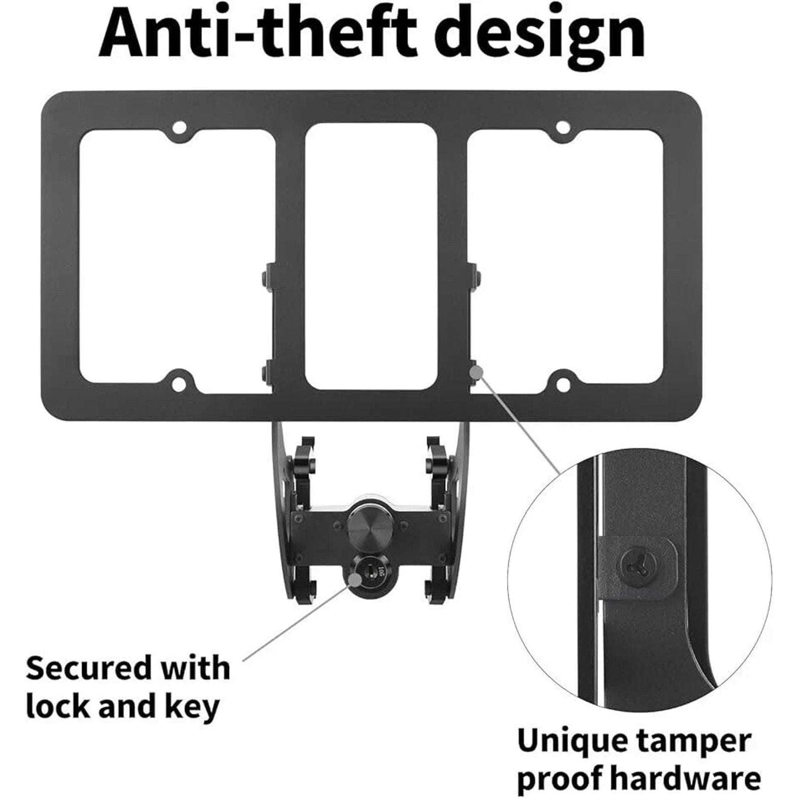 Original Lockable Front License Plate Holder for 2020-2024 Tesla Model 3 / Y