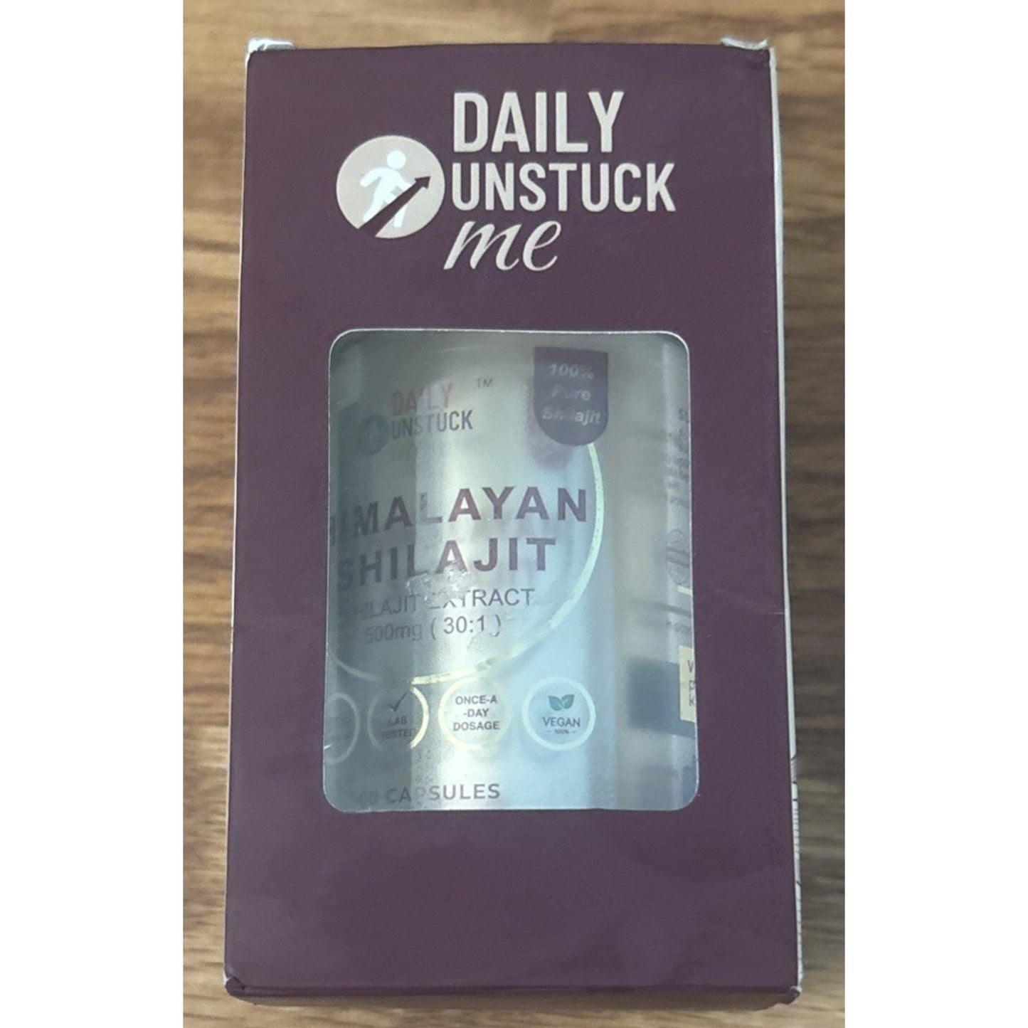 Daily UNSTUCK Me 100% PURE HIMALAYAN SHILAJIT 81% Fulvic Acid Lab Tested 60 Caps