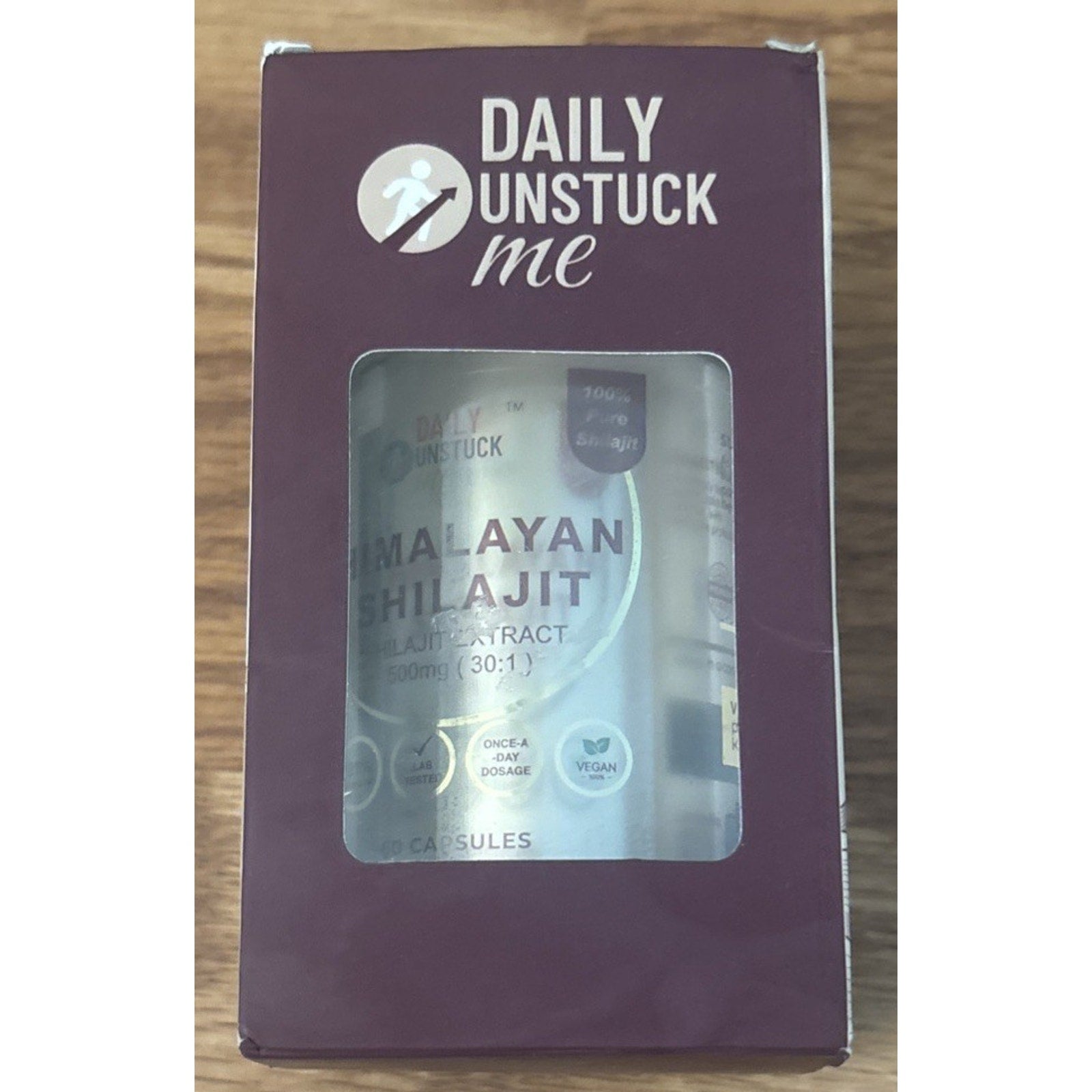 Daily UNSTUCK Me 100% PURE HIMALAYAN SHILAJIT 81% Fulvic Acid Lab Tested 60 Caps