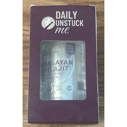 Daily UNSTUCK Me 100% PURE HIMALAYAN SHILAJIT 81% Fulvic Acid Lab Tested 60 Caps