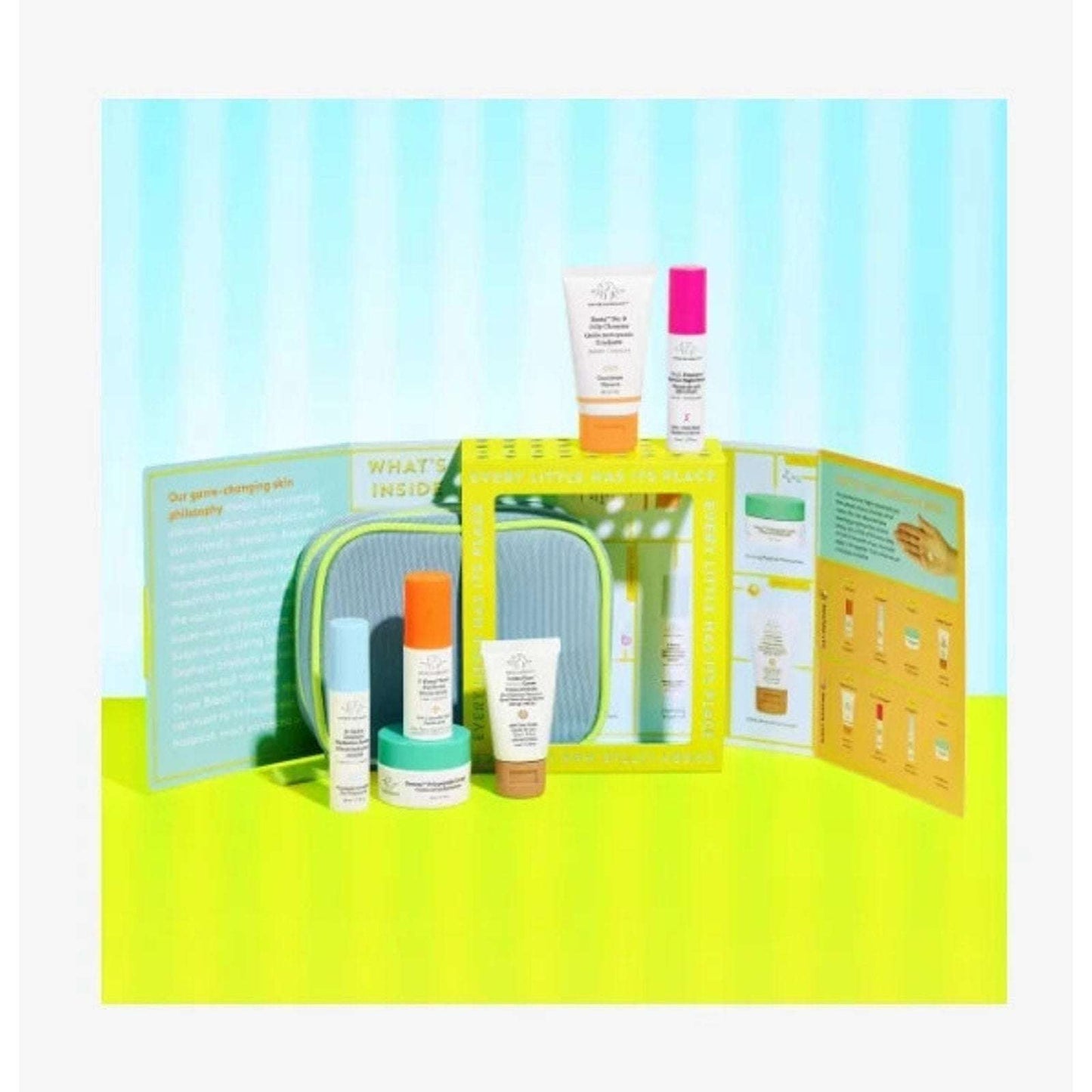 Drunk Elephant The Littles Travel 6Pc Skincare Kit +Bag NEW Exp. 07/01/2027