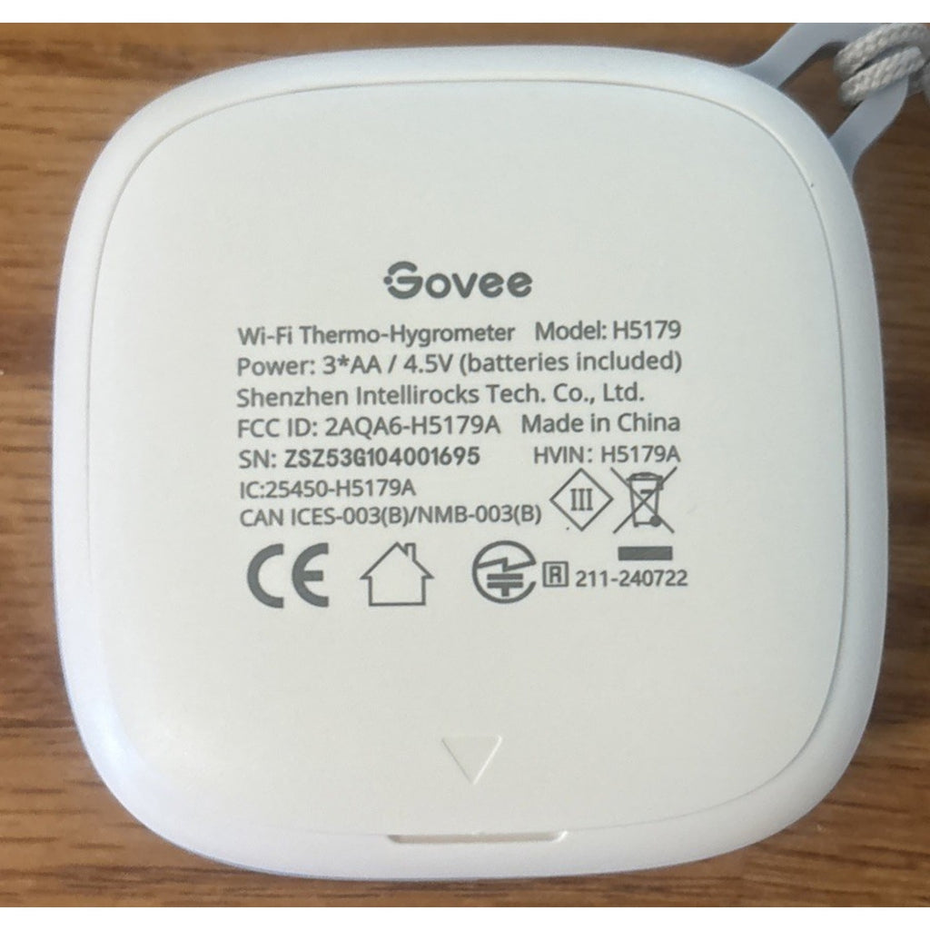 Govee Wi-Fi Thermo Hygrometer H5179 with APP Notifications