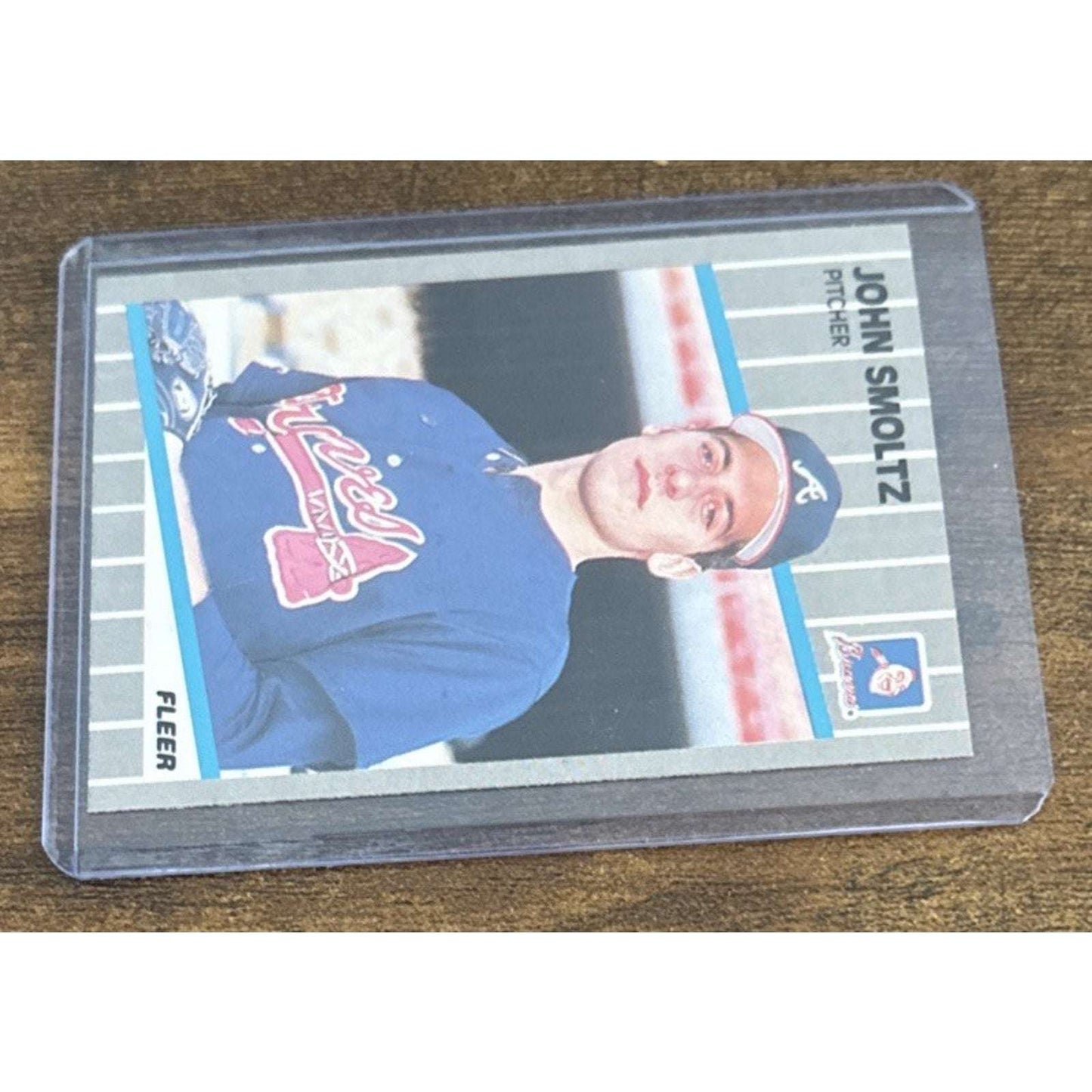 1989 FLEER #602 JOHN SMOLTZ - RC ROOKIE - BRAVES - Pack to Sleeve - MLB Baseball