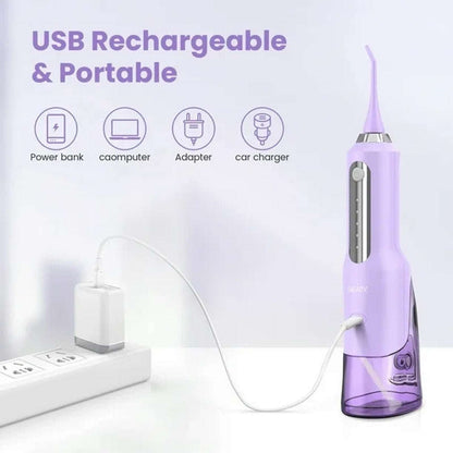 Sejoy Rechargeable Smart Water Flosser Teeth Cleaner Oral Irrigator 5Modes/5Tips