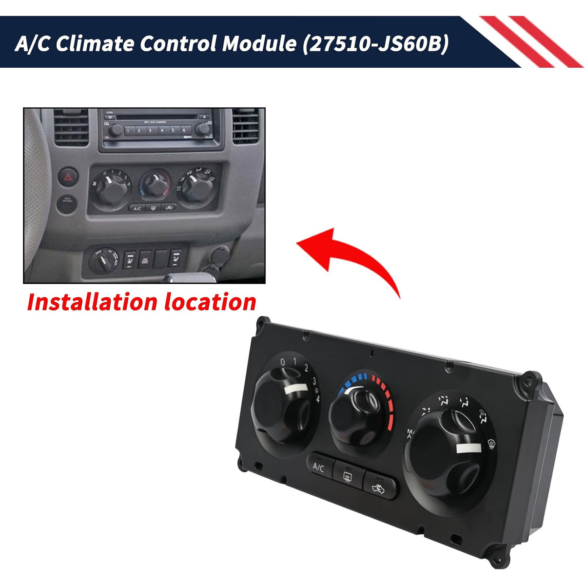 27510JS60B A/C Control Switch Heater Panel For Nissan Frontier Navara D40 07-12