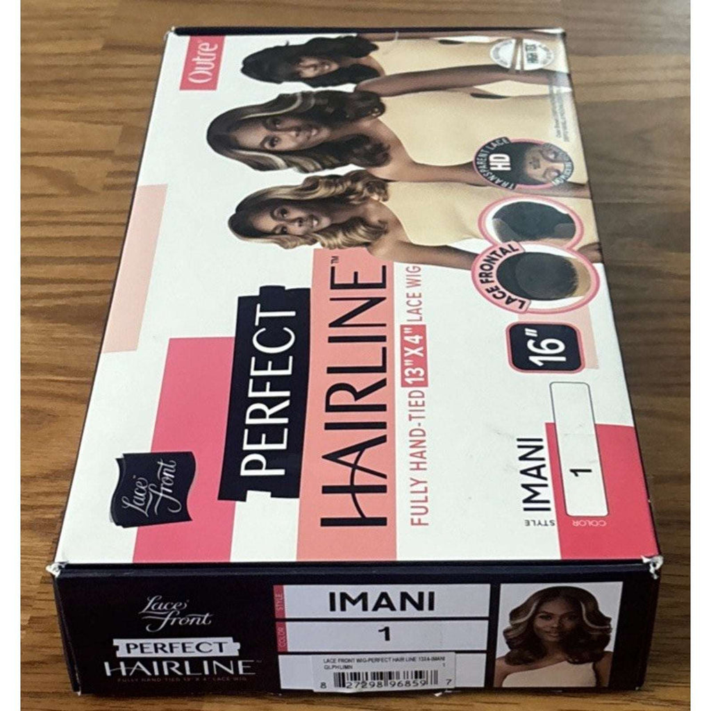 Outre Perfect Hairline Synthetic Hair 13X4 HD Lace Front Wig IMANI #1 Jet Black