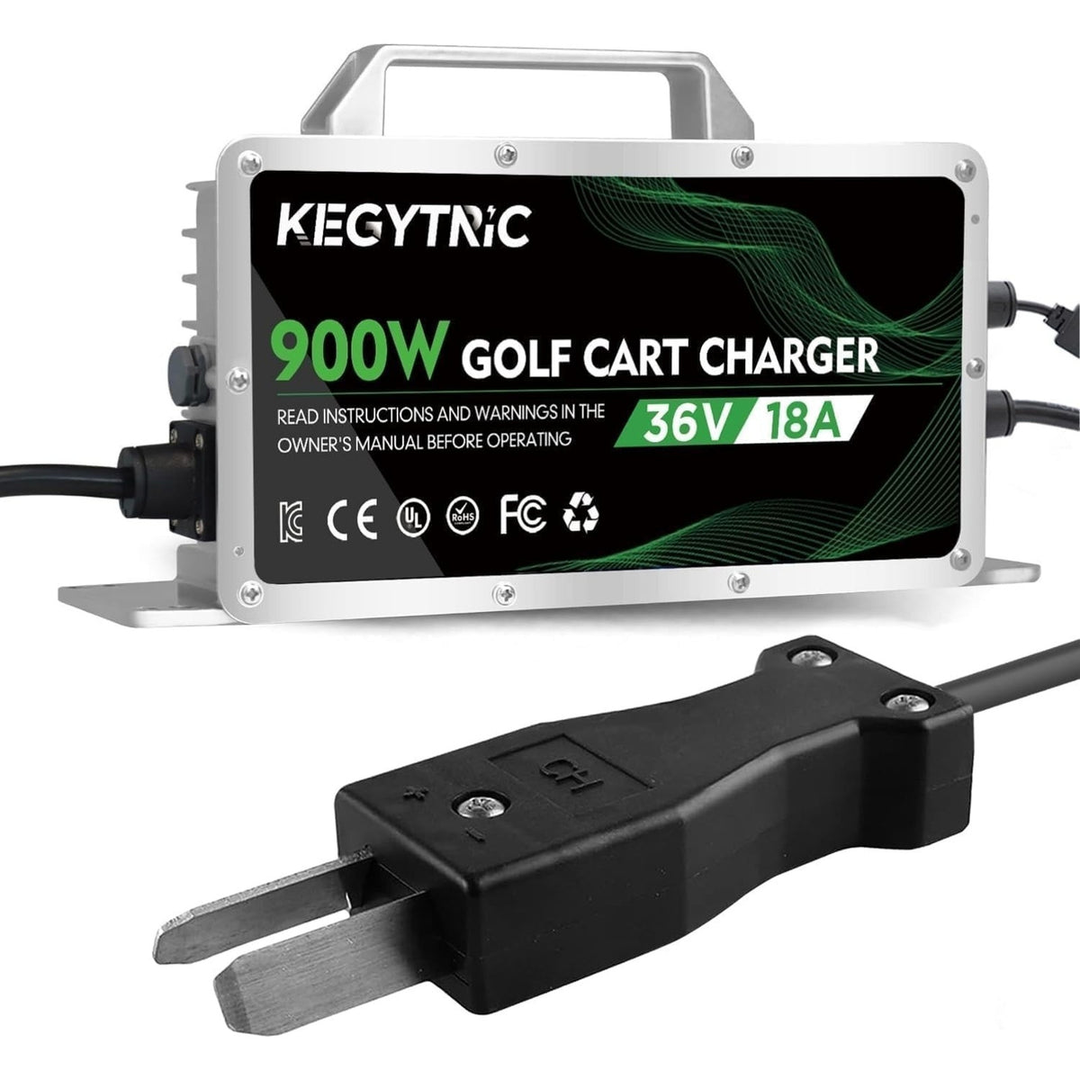 36 Volt 18 AMP Battery Charger Crowfoot Plug For EZGO Club Car Yamaha Golf Cart