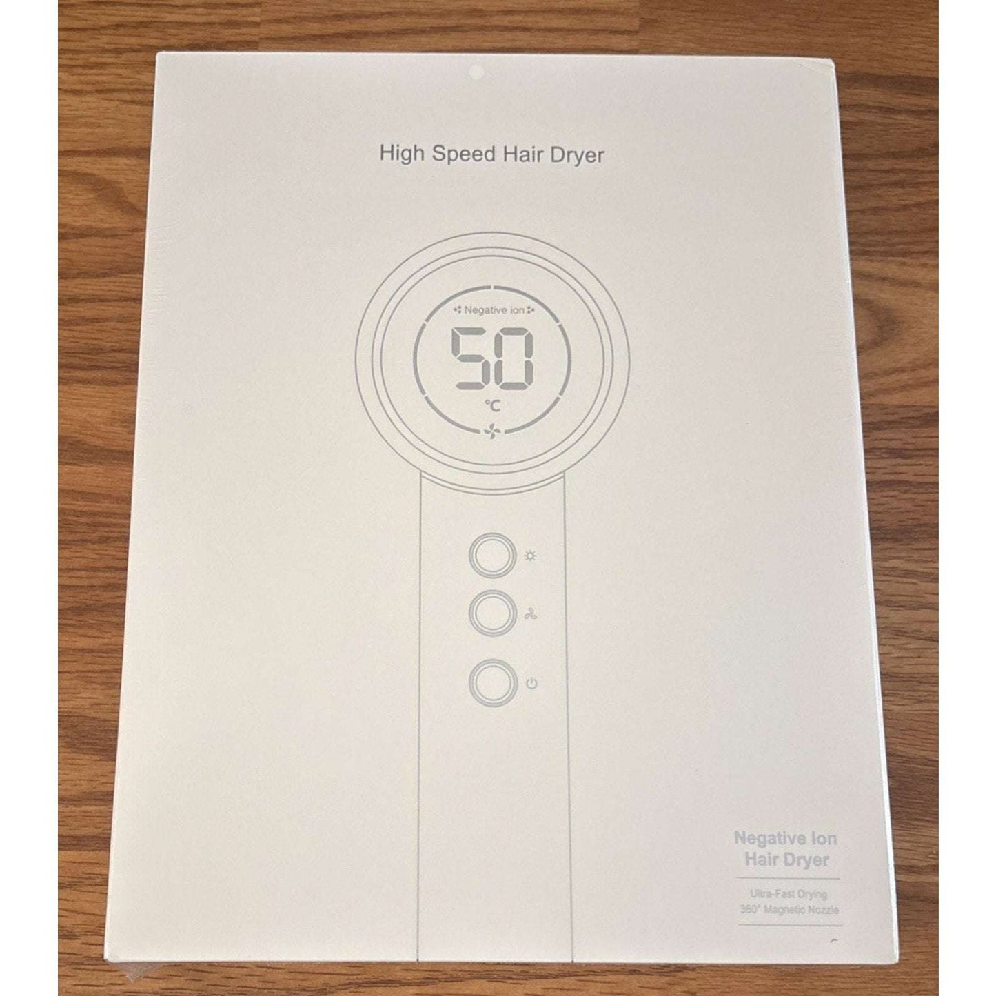 1600W High Speed Negative Ion Smart Hair Dryer 4Temp/3Speed 360° Magnetic Nozzle