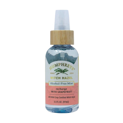 2x Humphreys Witch Hazel Alcohol Free Mist Recharge Grapefruit Tea Tree Aloe