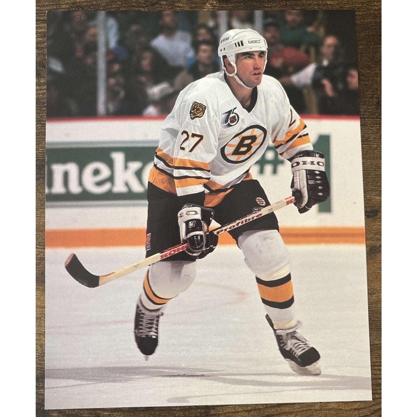 NHL Boston Bruins STEVE LEACH #24 Game Sports Action Color 8 x 10 Photo Picture