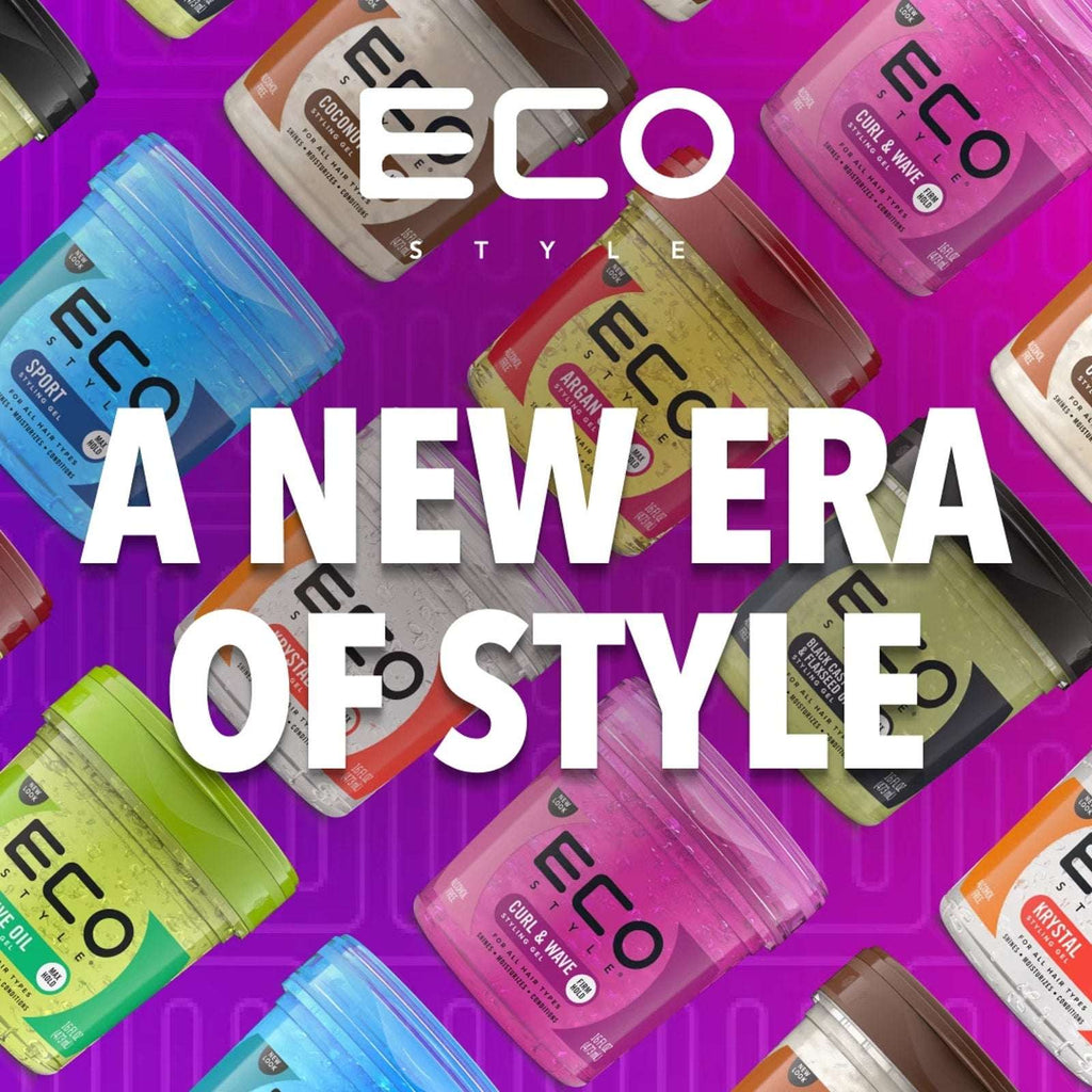 2x Eco Styler Professional Moroccan Argan Oil Styling Hair Gel Maximum Hold 16oz