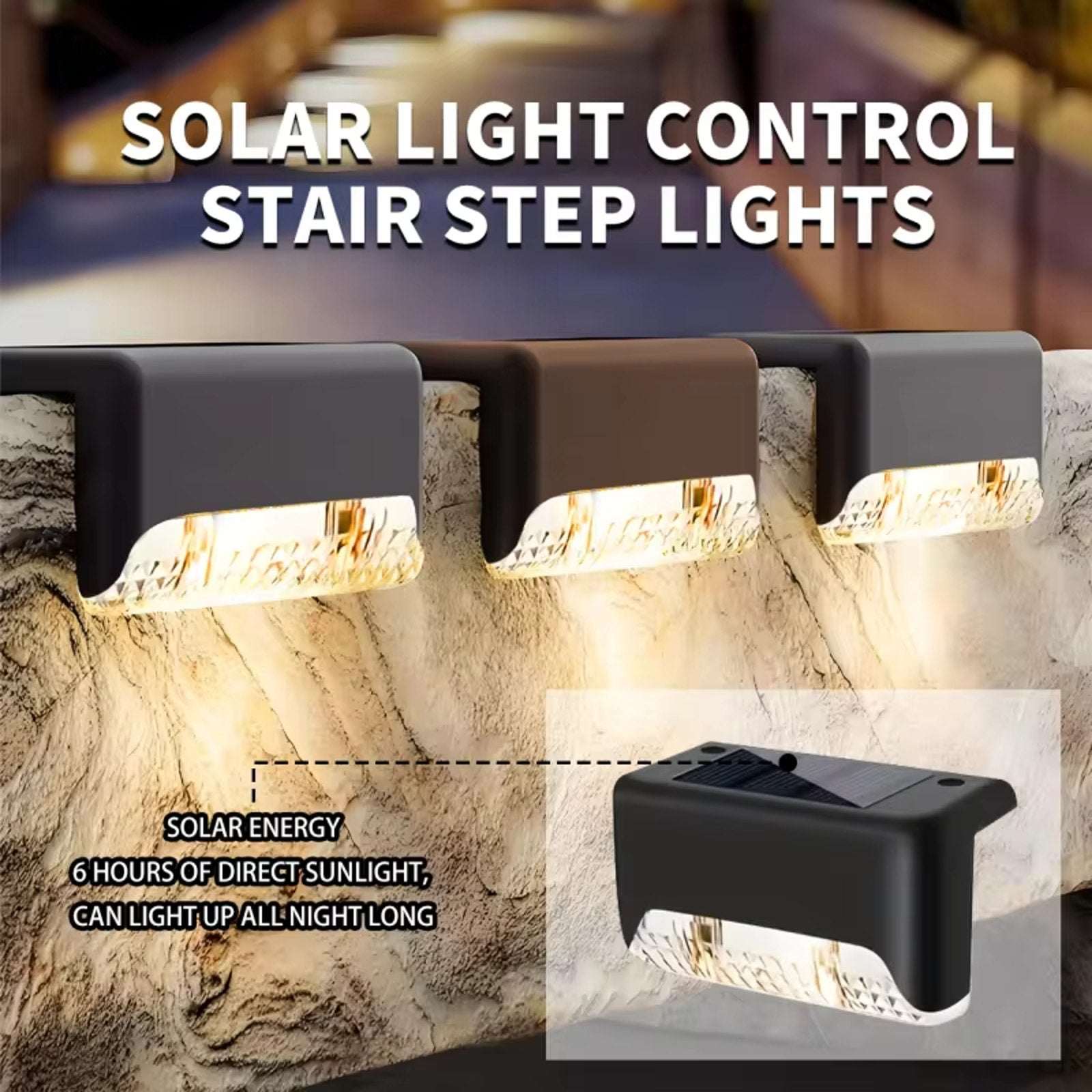 10x Solar Deck Lights Outdoor Step Lights LED Fence Stair Lights for Garden Yard