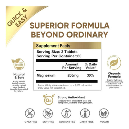 Hydrogen Water Tablets H2 Molecular Supplements w/ Magnesium 120Ct EXP 04/27