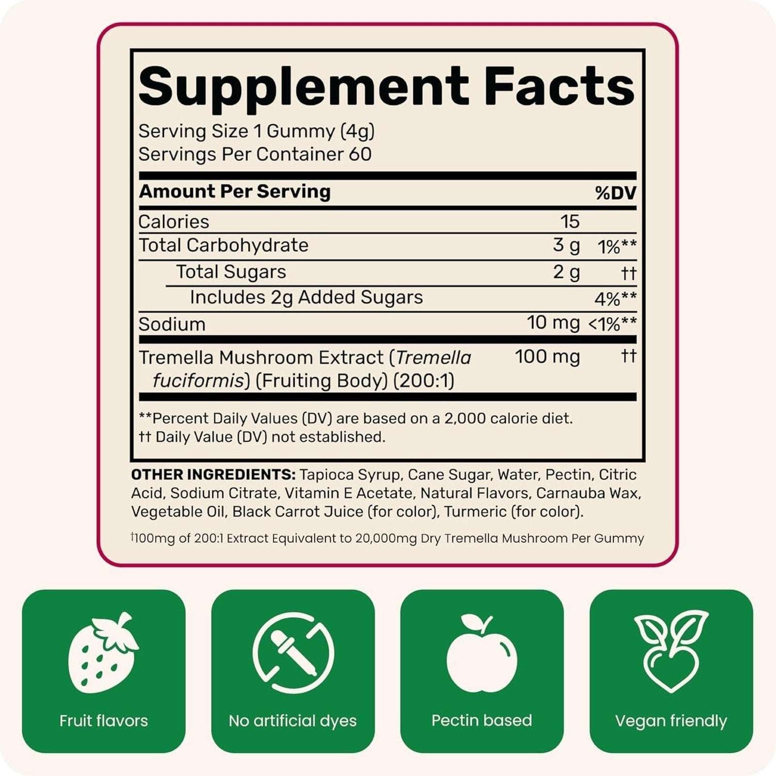 3 x Fungies Tremella Mushroom Collagen Beauty Gummies STRAWBERRY-LEMON 60Ct(180)