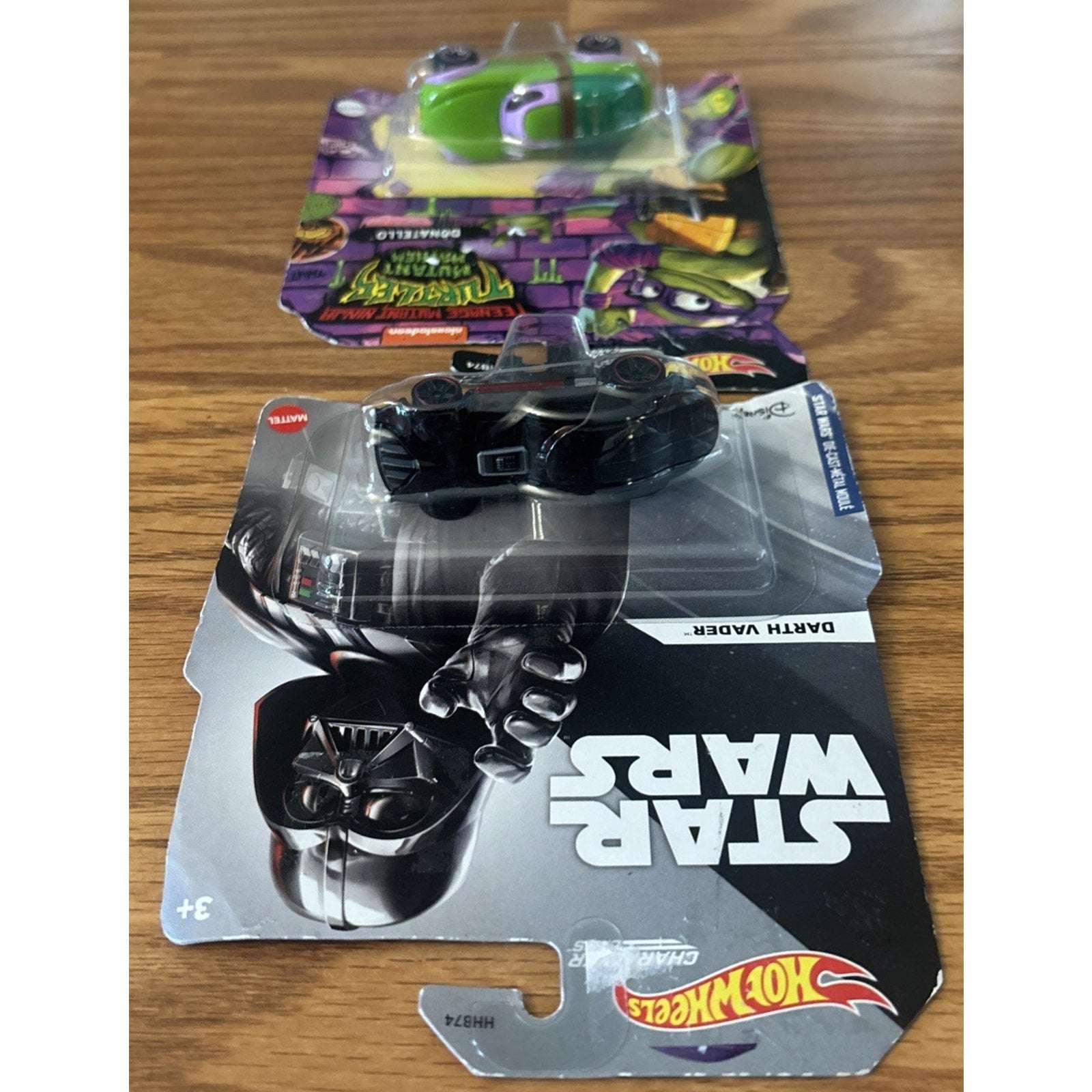 Hot Wheels Disney Star Wars Darth Vader & TMNT Donatello Lot - 1:64 Diecast Car