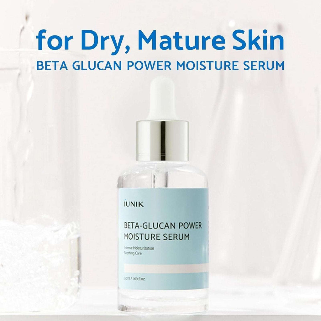 iUNIK Beta Glucan Daily Moisture Cream & Power Moisture Serum 60ml 50ml K-Beauty