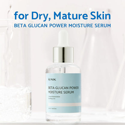 iUNIK Beta Glucan Daily Moisture Cream & Power Moisture Serum 60ml 50ml K-Beauty