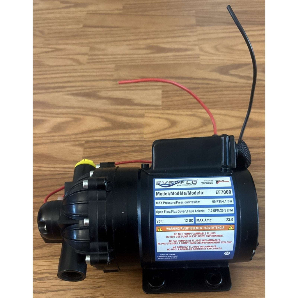 Everflo EF7000 12V Diaphragm Sprayer Pump - 7.0GPM, 60 PSI Max, 1/2" FNPT Ports