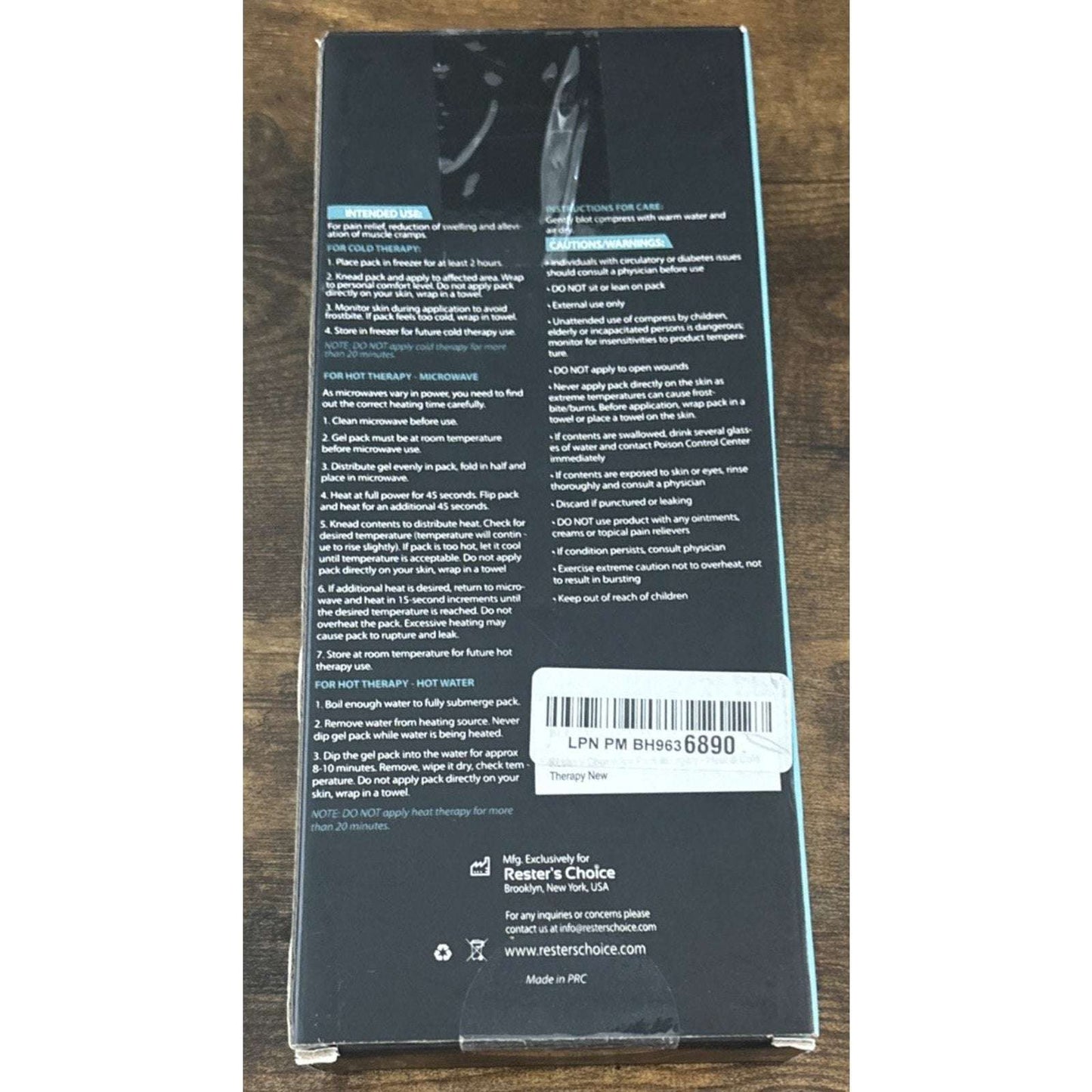 Rester's Choice Reusable Gel Ice Pack for Hot & Cold Therapy 11x14.5" Flexible