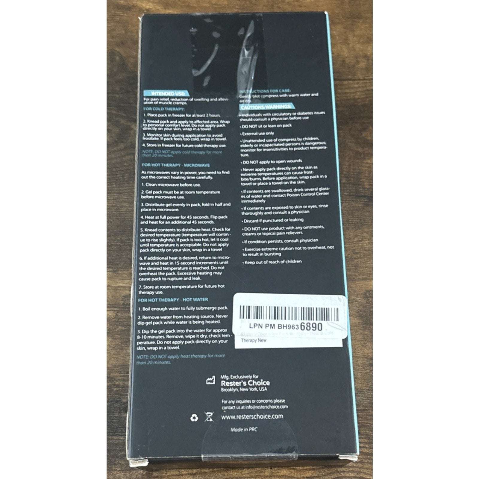 Rester's Choice Reusable Gel Ice Pack for Hot & Cold Therapy 11x14.5" Flexible