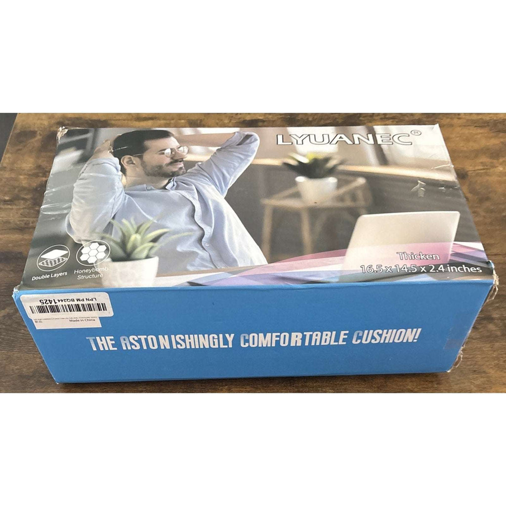 Gel Seat Cushion Long Sitting 16.5" x 14.5" x 2.4" Extra Thick Pressure Relief