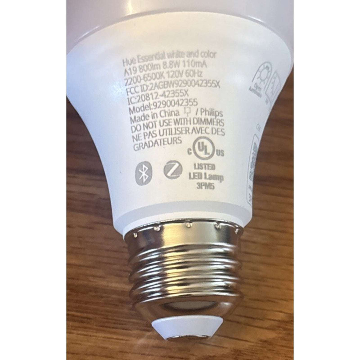 4PK Philips Hue Essential A19 E26 Smart Bulb 800lm 8.8W White & Color Ambiance
