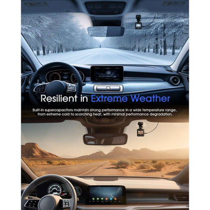 Avylet A1 Dash Cam WiFi 2K w/ APP, External GPS, WDR Night Vision, Loop Record +