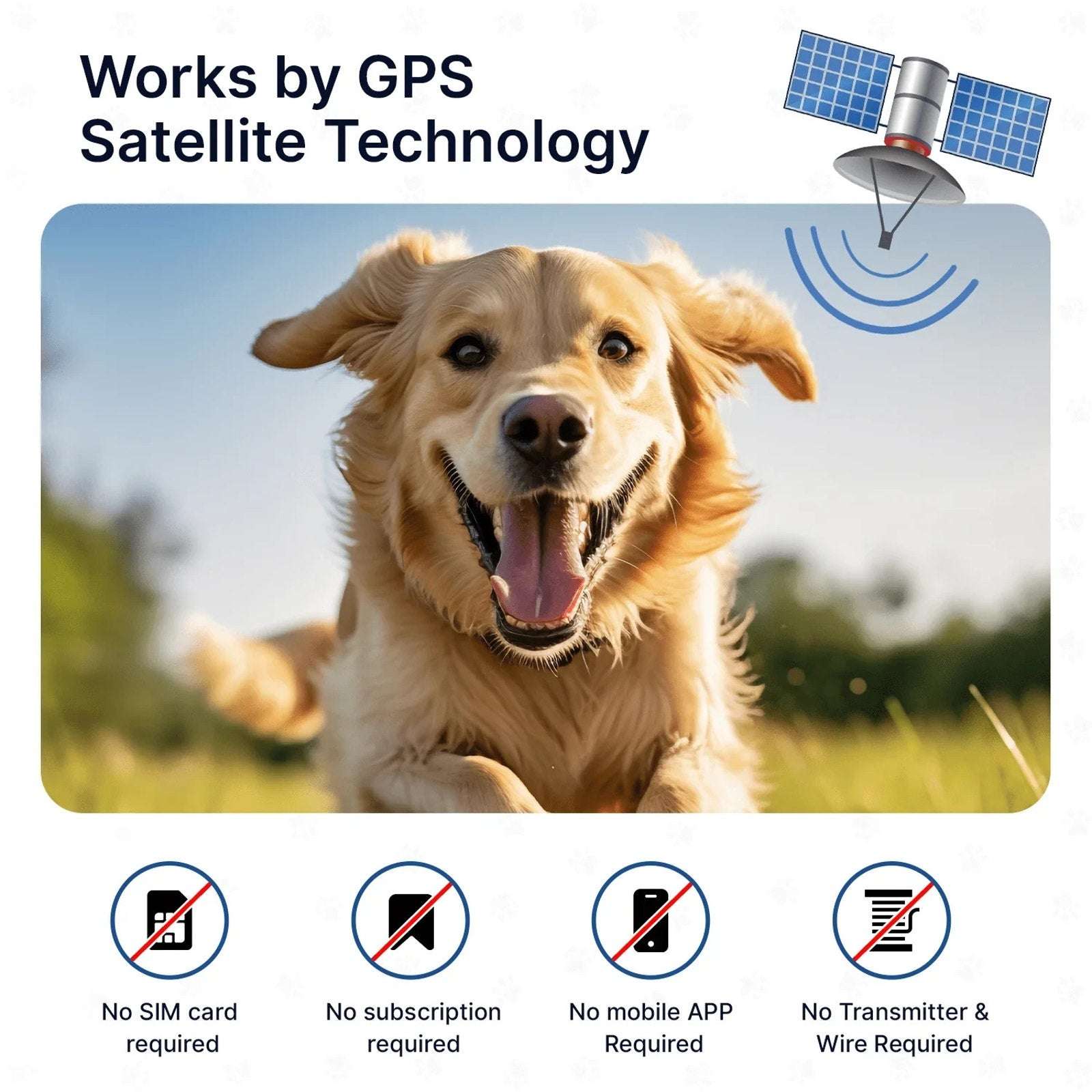 GPS Wireless Electric Dog Fence Pet Containment System Shock Collar 99-5997FT