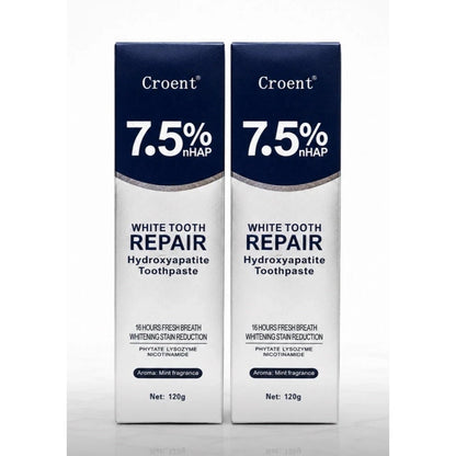 Croent 7.5% nHAP White Tooth Repair Hydroxyapatite Toothpaste NEW Lot of 2 Tubes