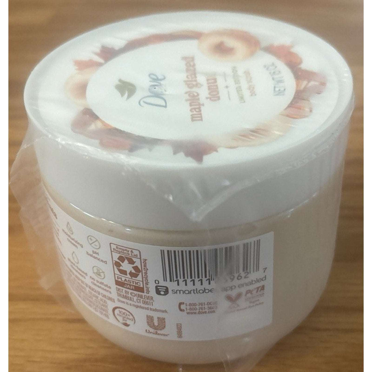3PC Dove Limited Edition Maple Glazed Donut Body Wash, Body Scrub & Bar Soap Set