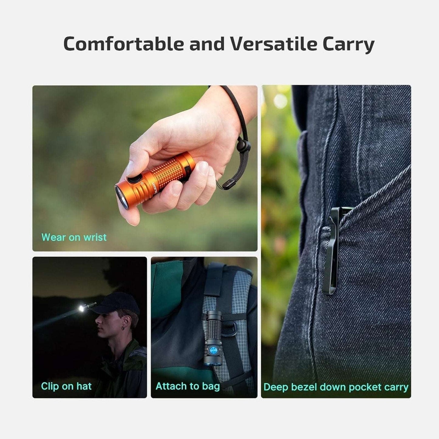 Olight Baton Turbo Compact Magnetic Rechargeable Flashlight 1000 Lumen 510m Beam