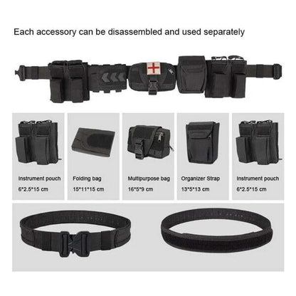 YAKEDA Tactical Duty 7in1 Battle Belt Law Enforcement Police Utility Adjustable