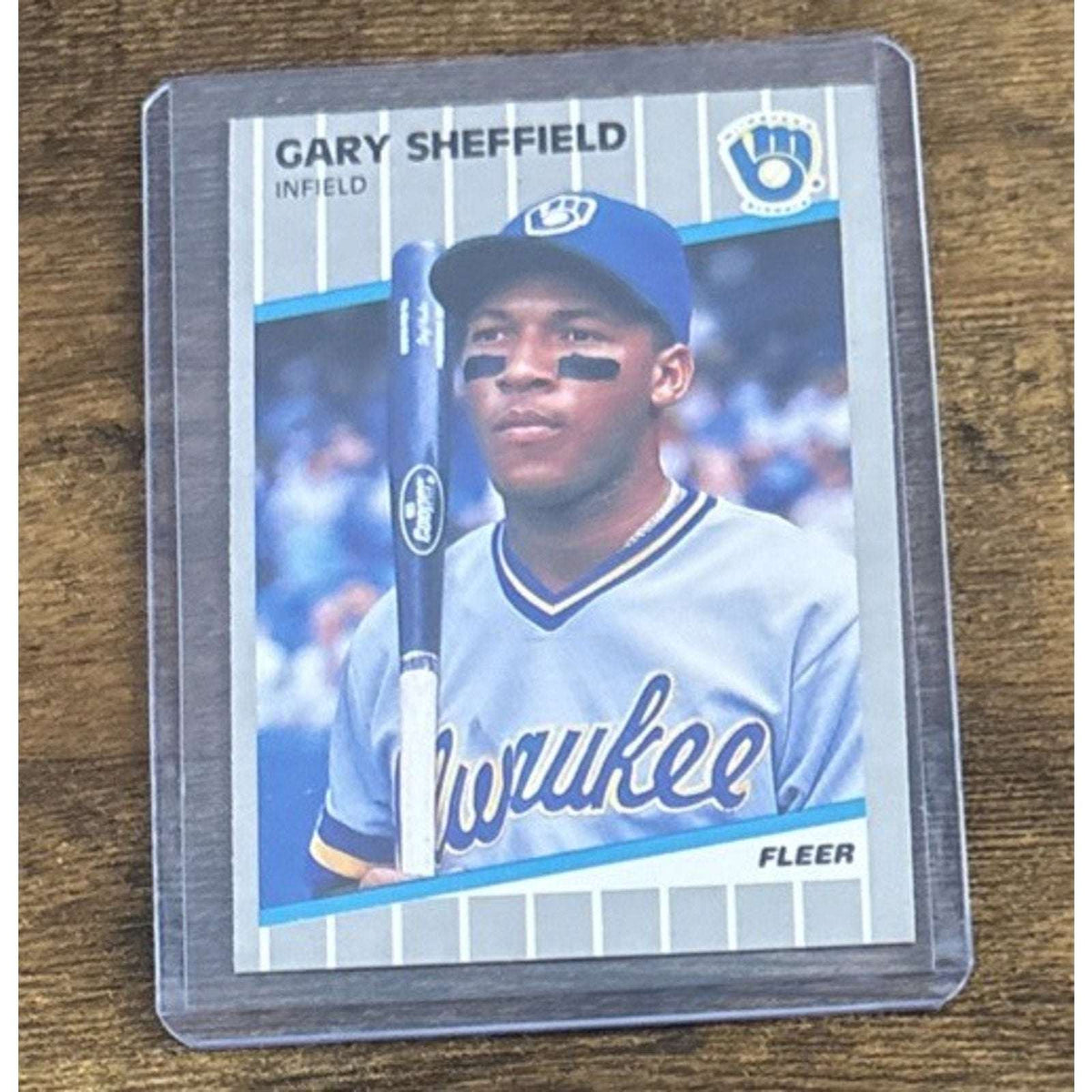 1989 FLEER #196 GARY SHEFFIELD - BREWERS - From Pack to Sleeve - MLB Baseball