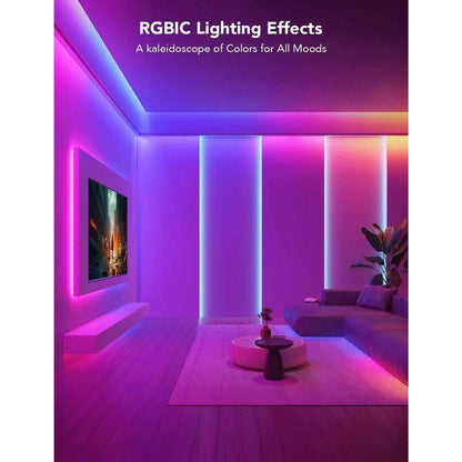 Govee RGBIC LED Strip Lights Smart Bluetooth 16.4' Segmented Control, DIY, Music