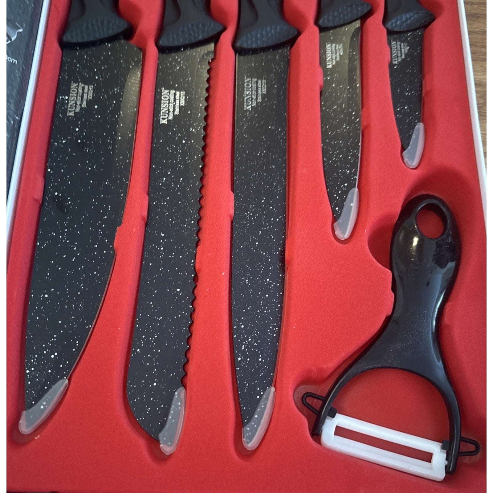 Culinary Knife Set KUNSION KS-6620 Non Stick, Anti-Slip ZEP-LINE 6 Piece Set