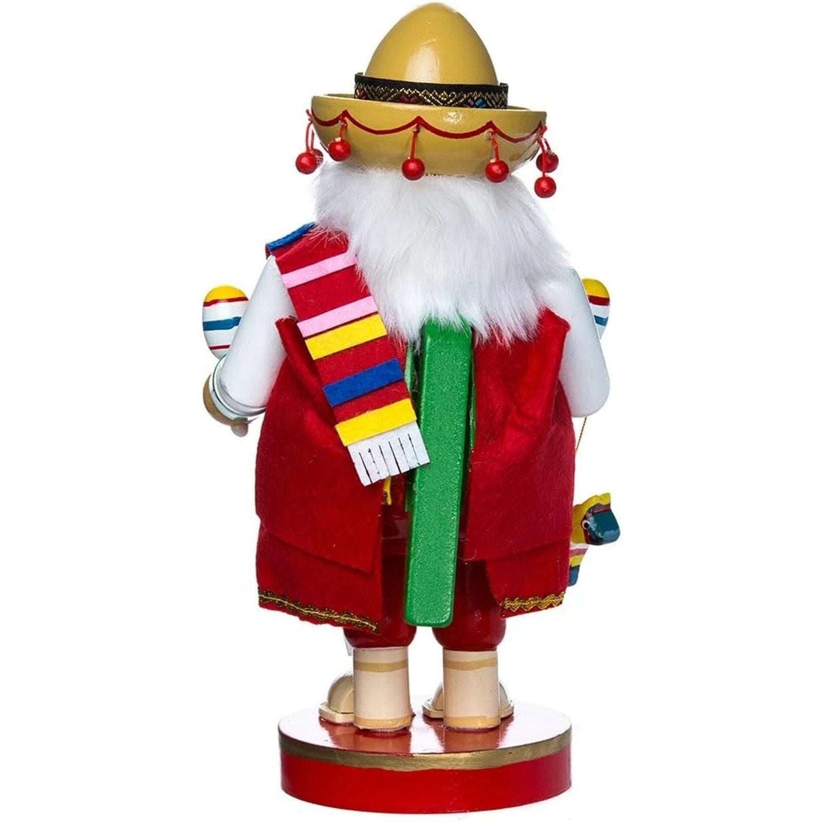 Kurt Adler Chubby Mexican Wooden Nutcracker Christmas Handcrafted 10.25 Inch