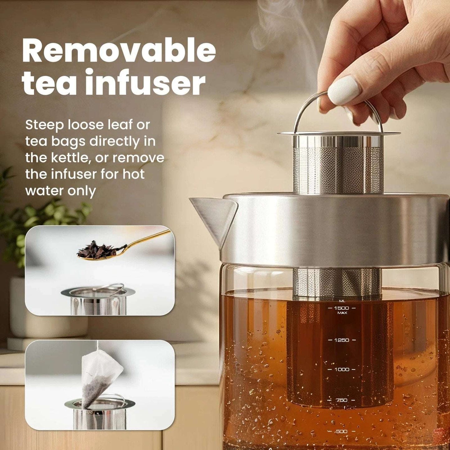 VIANTE Digital Electric Tea Kettle Infuser Temperature Control Keep Warm KET-100
