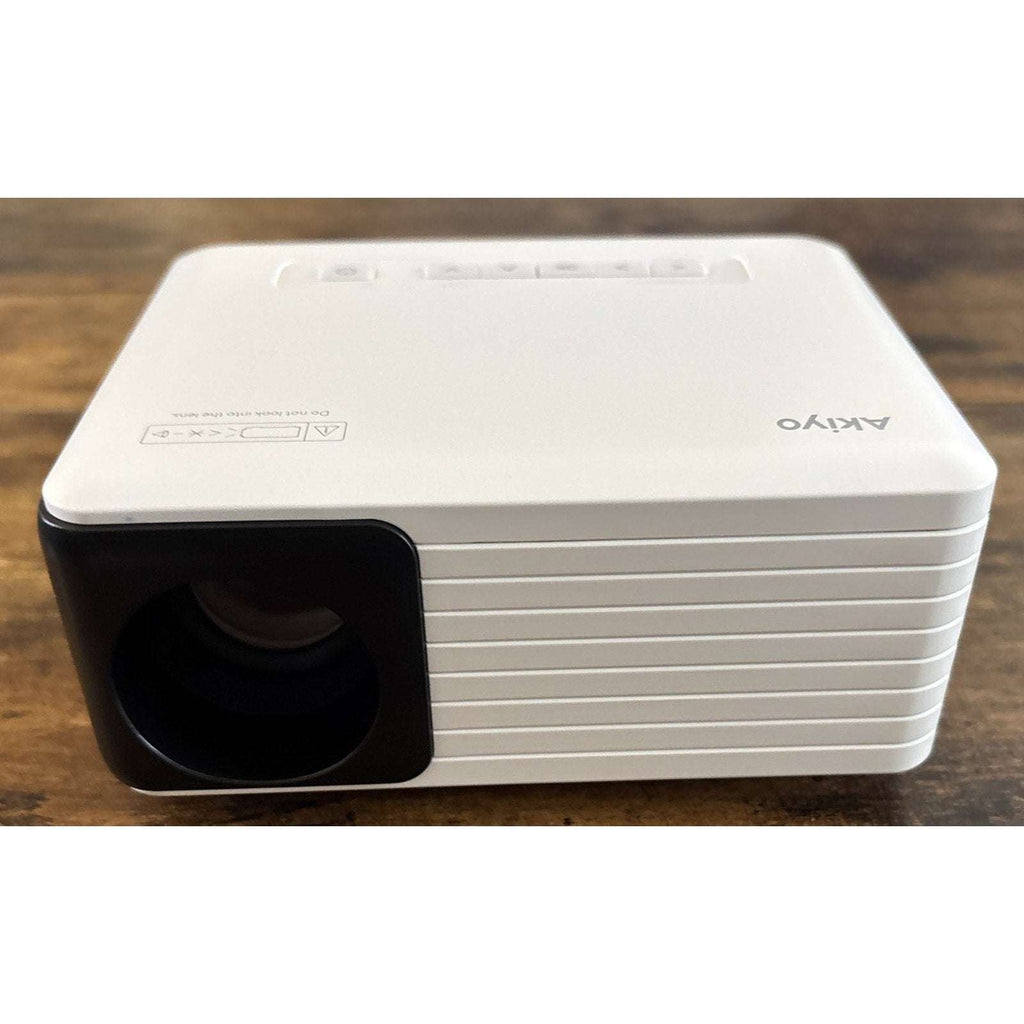 Akiyo WiFi Led Portable Projector w/ Stand & Remote Bundle iOS Android PC PS5