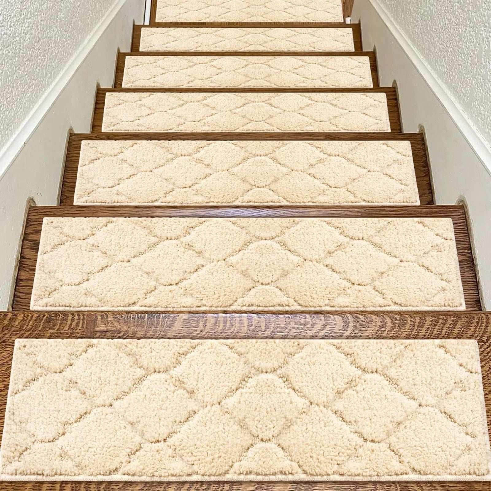 Soft Stair Treads Non-Slip for Wooden Steps, 10pcs 28"x9" Reusable & No Residue