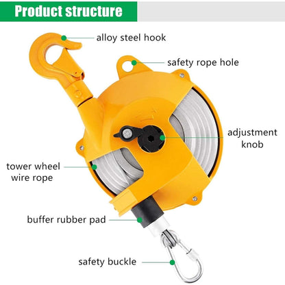 EW-5 Retractable Spring Balancer, 3-5KG(6.6-11Lbs) 1.5m Cable Hanging Tool