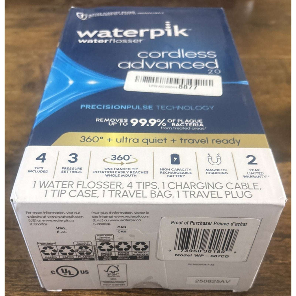 Waterpik Cordless Advanced 2.0 Water Flosser Gray Rechargeable - WP587CD NEW