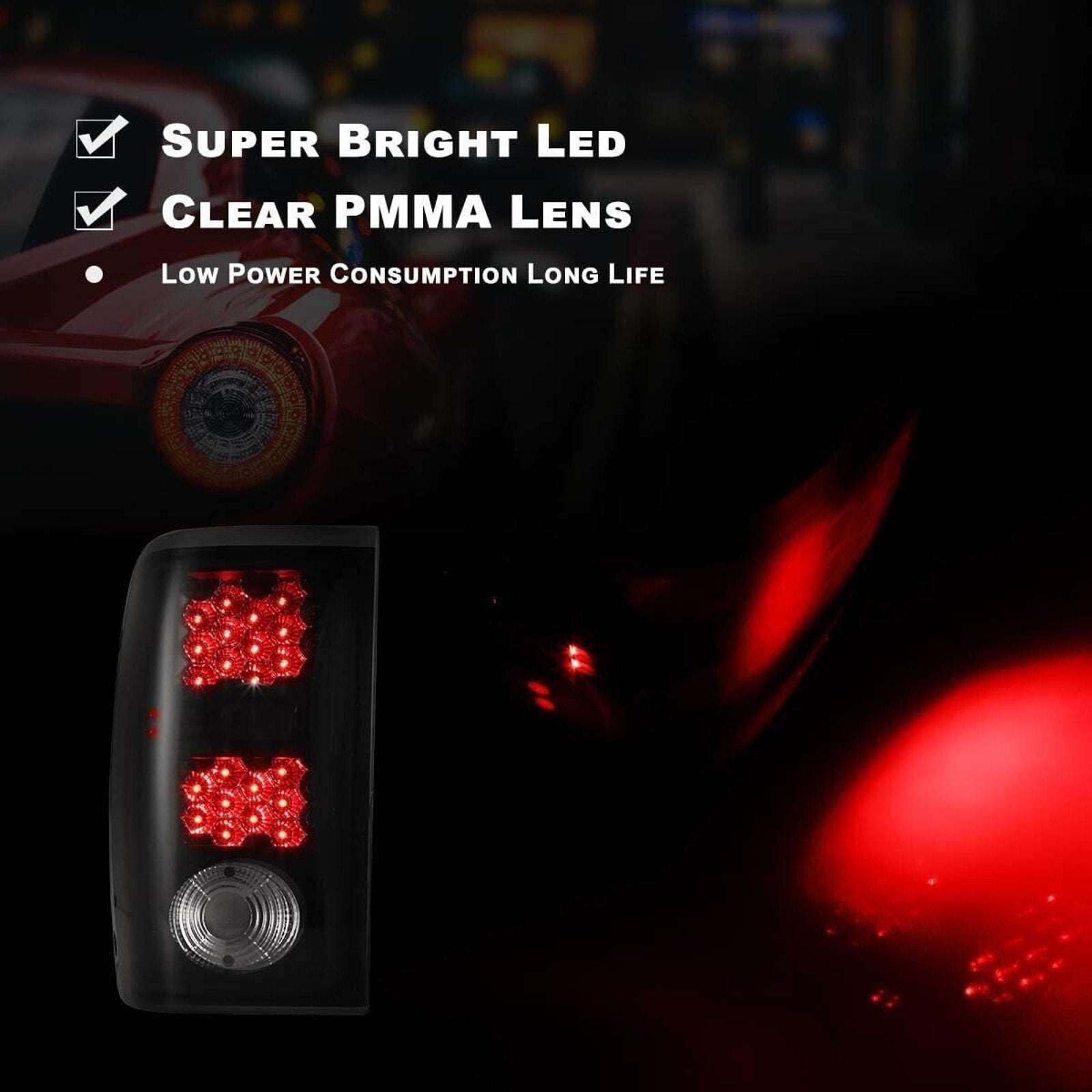 Winjet LED Tail Lights - Black / Smoke for 2001-2005 Ford Ranger - CTWJ-0146-BS