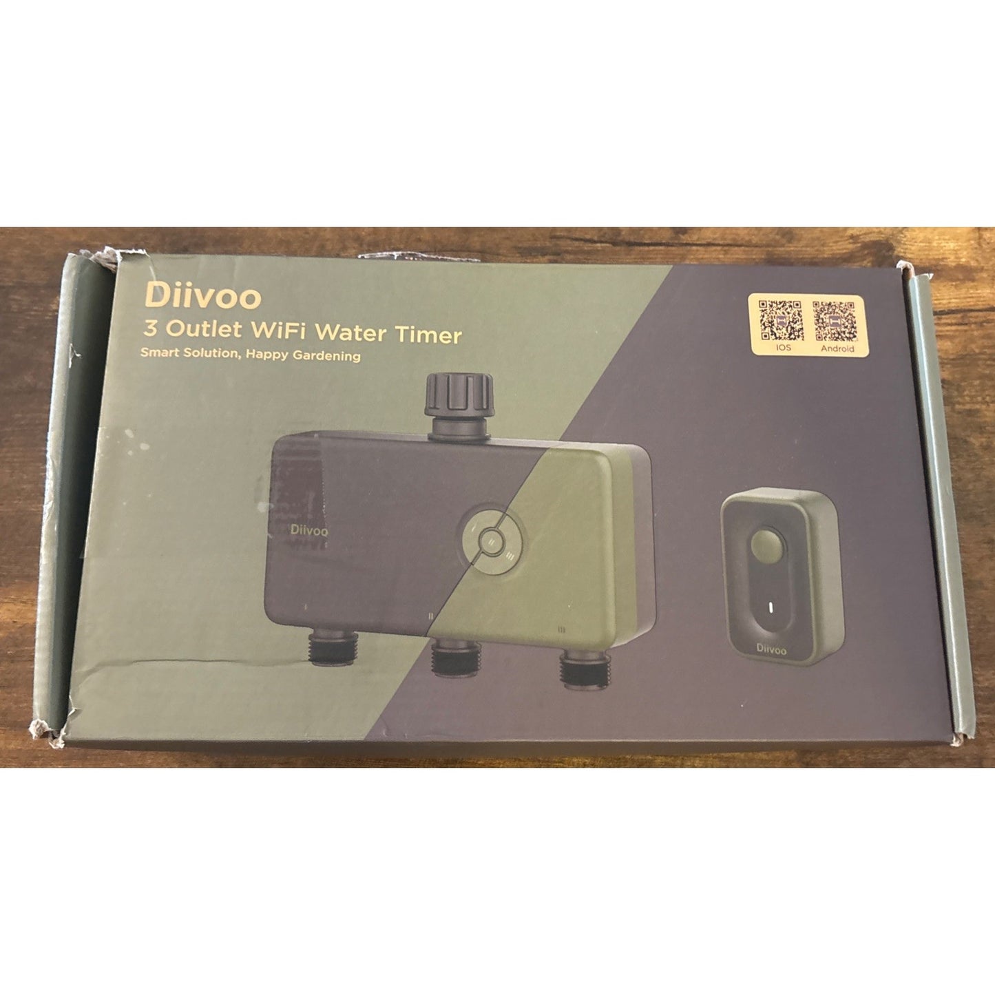 Diivoo WiFi Sprinkler Timer 3 Zone, Smart Water Hose Timer Comp w/ Alexa, Google