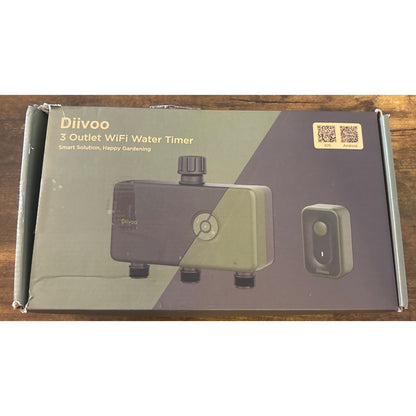 Diivoo WiFi Sprinkler Timer 3 Zone, Smart Water Hose Timer Comp w/ Alexa, Google