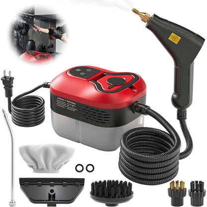 2500W High Temp/Pressure Steam Cleaner, 6 Adjustable Levels, 15s Heat-Up, 1.2L