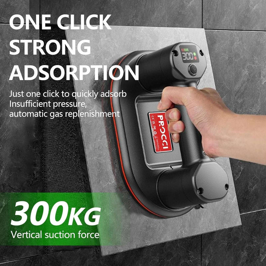 Electric Vacuum Suction Cup Lifting Tool Dual Motors 660lbs Glass Tile Granite