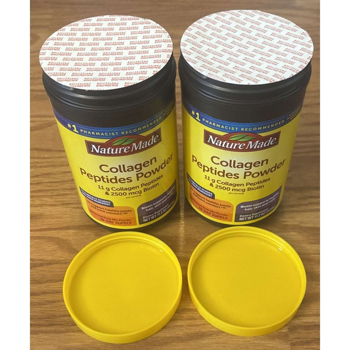 2x Nature Made Bovine Collagen Peptides Powder Types 1 & 3 +2500 mcg Biotin Keto