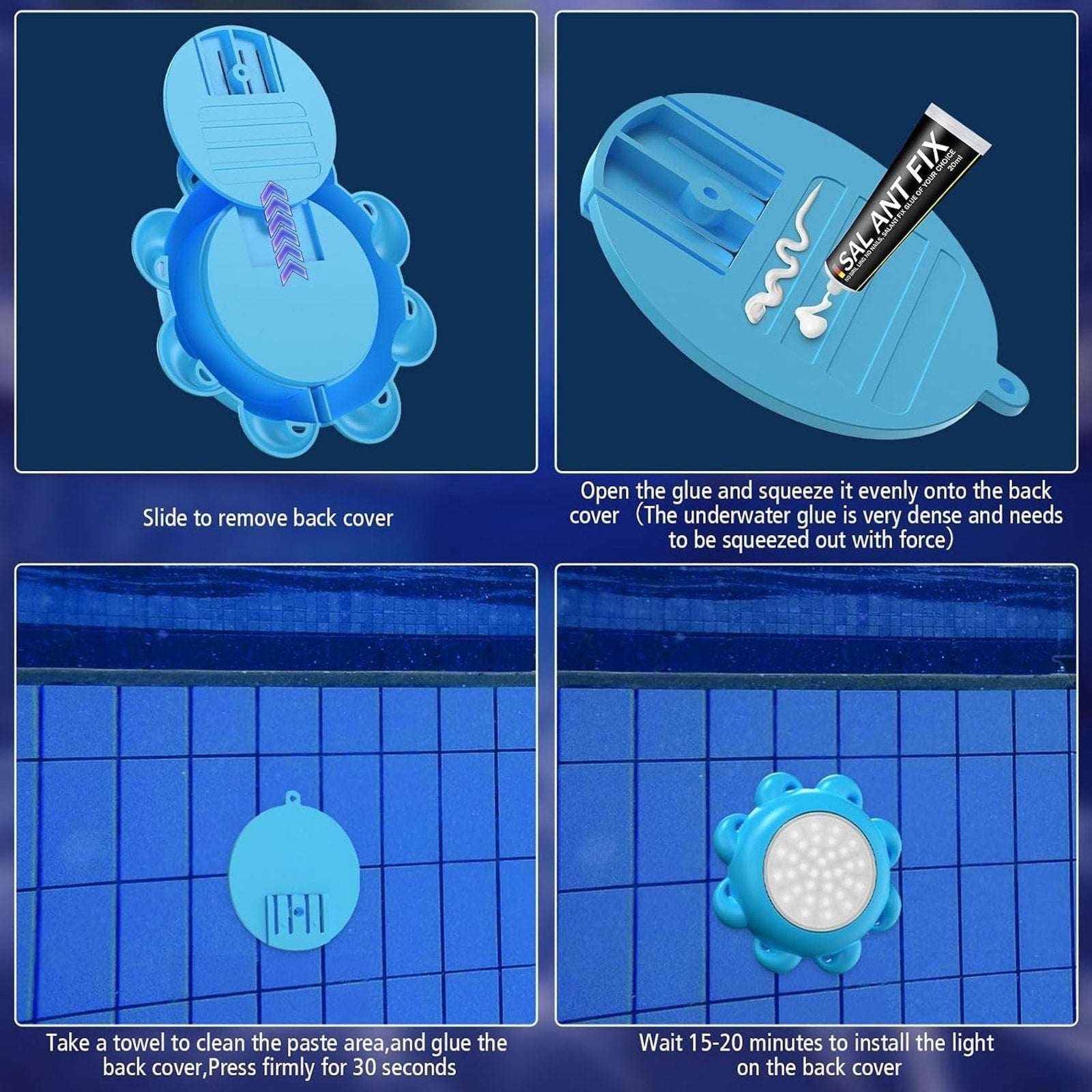 LED Pool & Fountain RGB Light Kits for Above Ground/Inground Pools APP w/Control